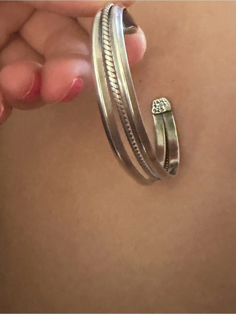 Silver-Tone Twisted Rope Bangle Bracelet - Women Accessories